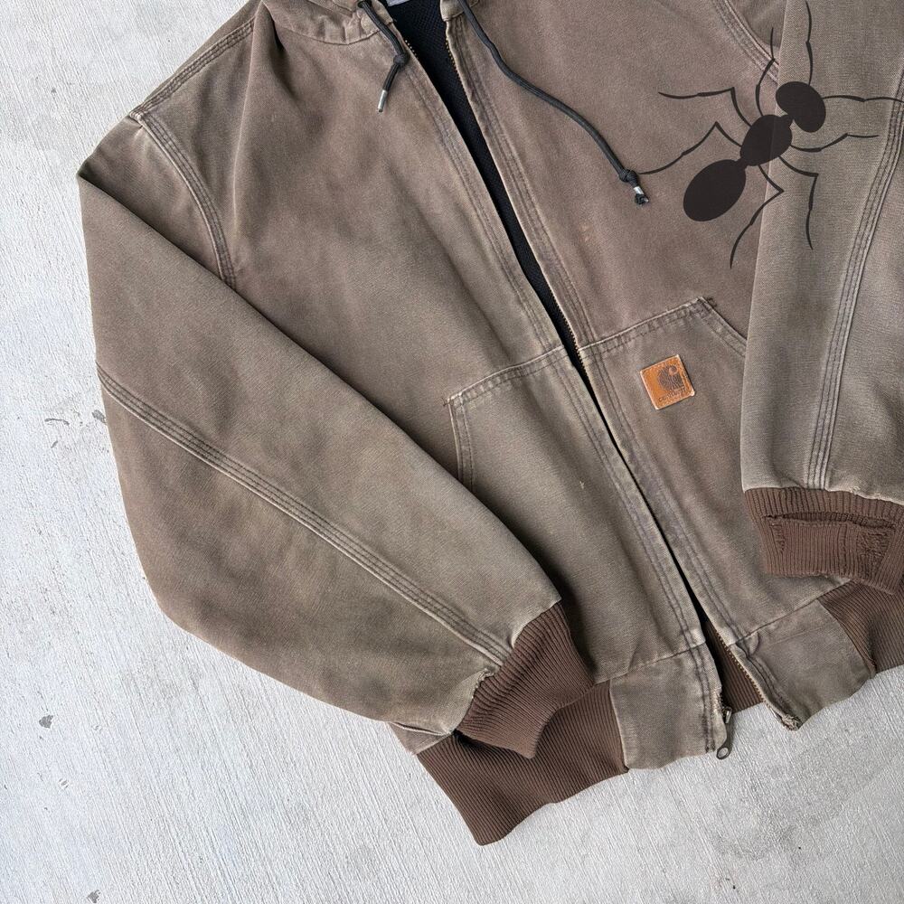 Carhartt brown hooded work wear jacket - Picture 2 of 8